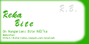 reka bite business card